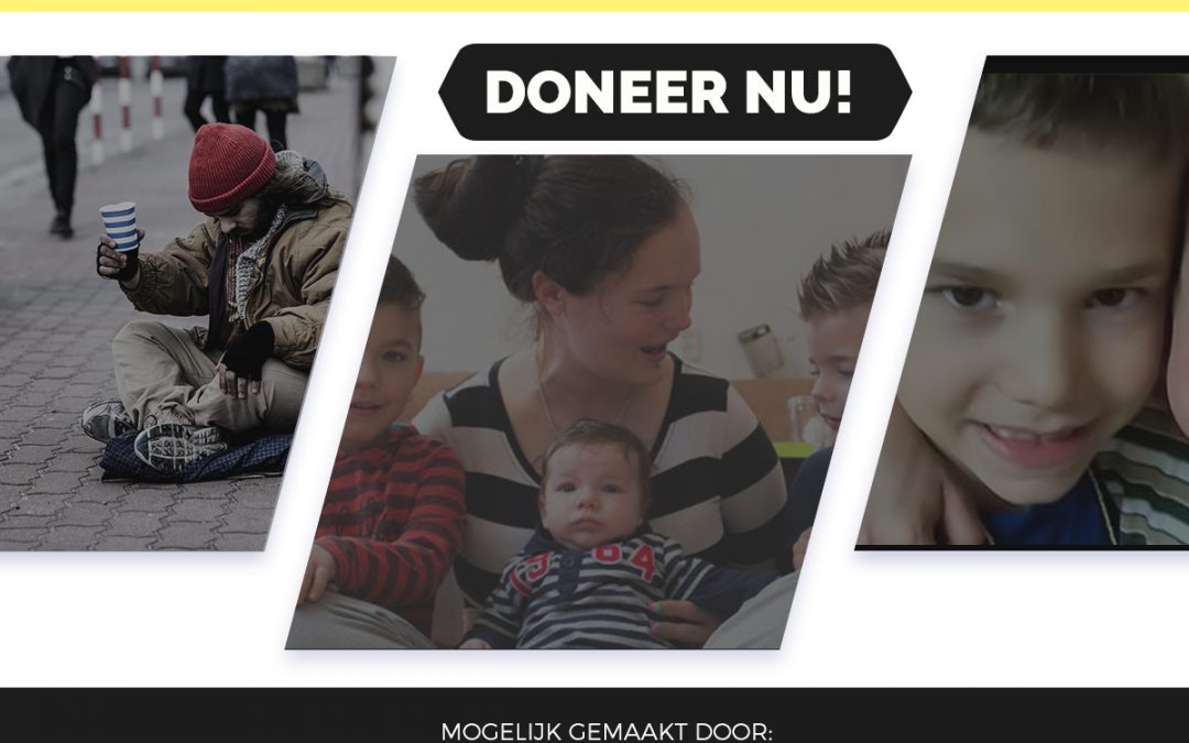 Homeless people, single mothers and children dinner in Nissewaard