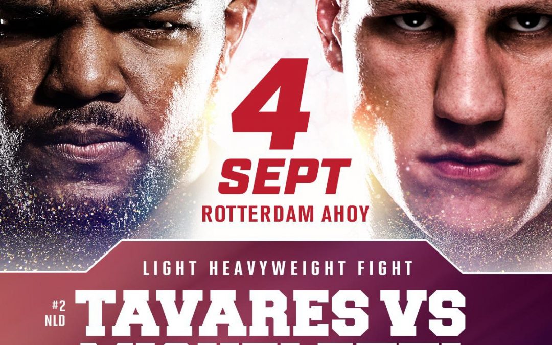 Op 4-9-2021 knokt onze ambassadeur Luis Tavares in Ahoy Rotterdam.
